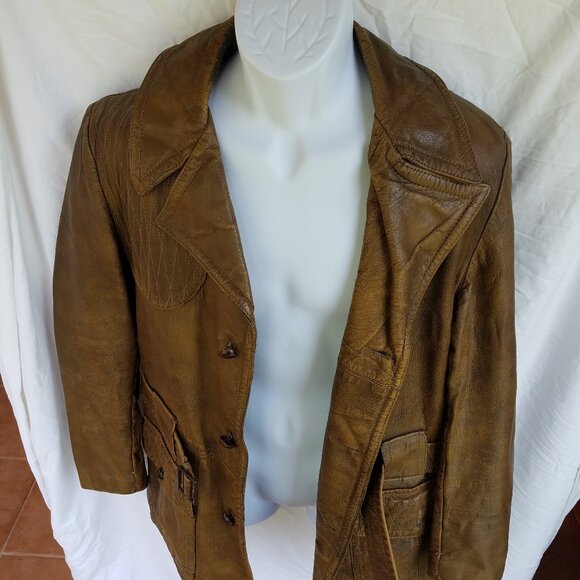 Vintage Kurland Men's 40 Brown Glove Tanned Leather Insulated Jacket - Picture 5 of 15